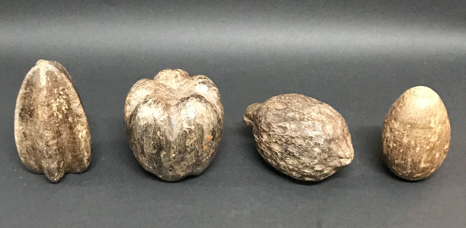 Carved Wood Assorted Fruits Sculpture Set of 4 (1 of 5)