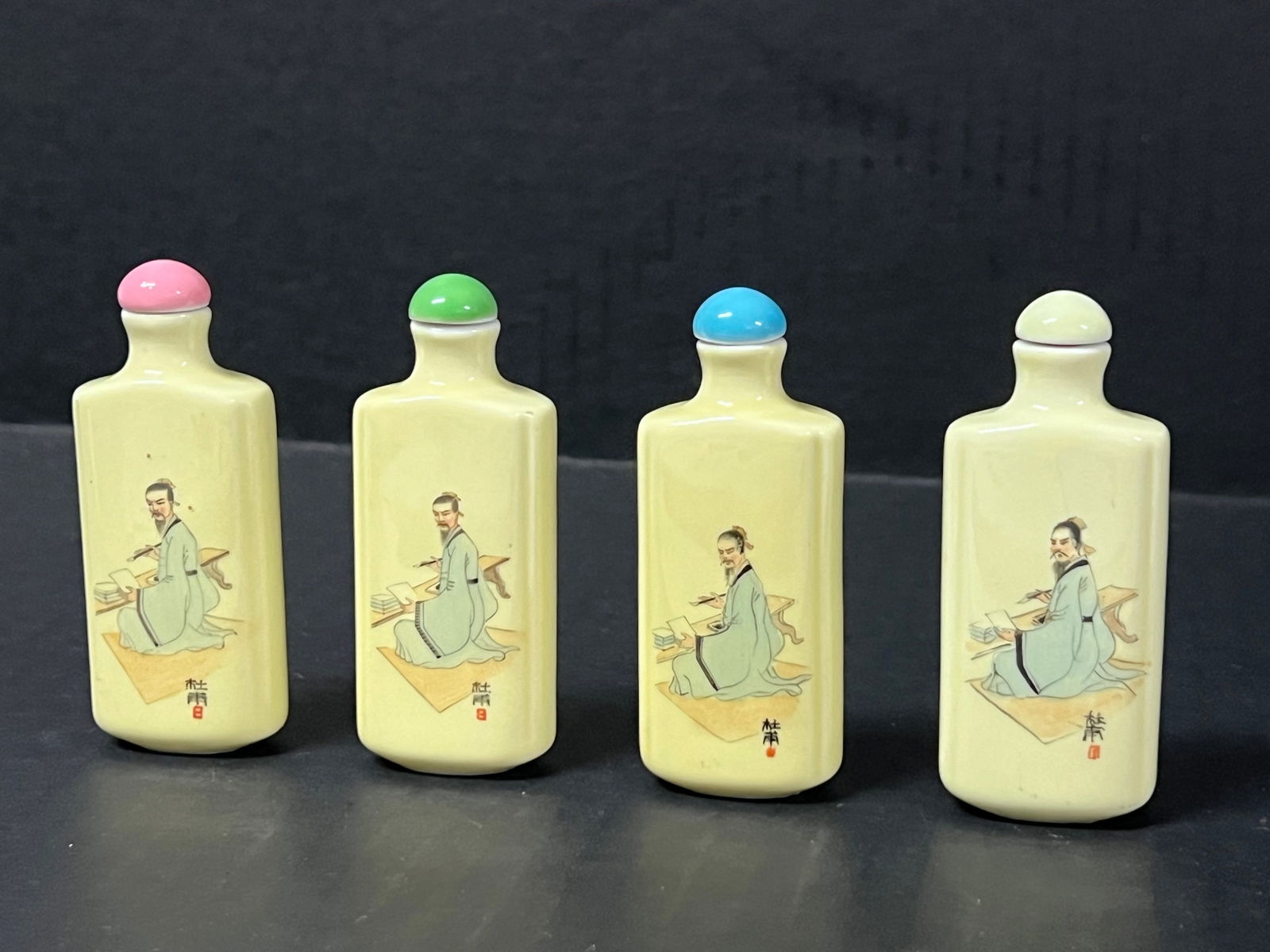 Chinese Art Porcelain Snuff Bottle Set of 4 - 2