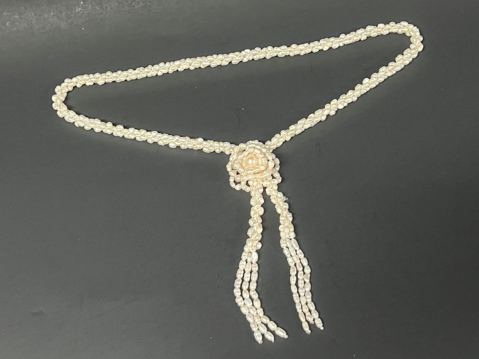 Southeast Asian Freshwater Rice Shape Cultured Pearl Necklace - 2