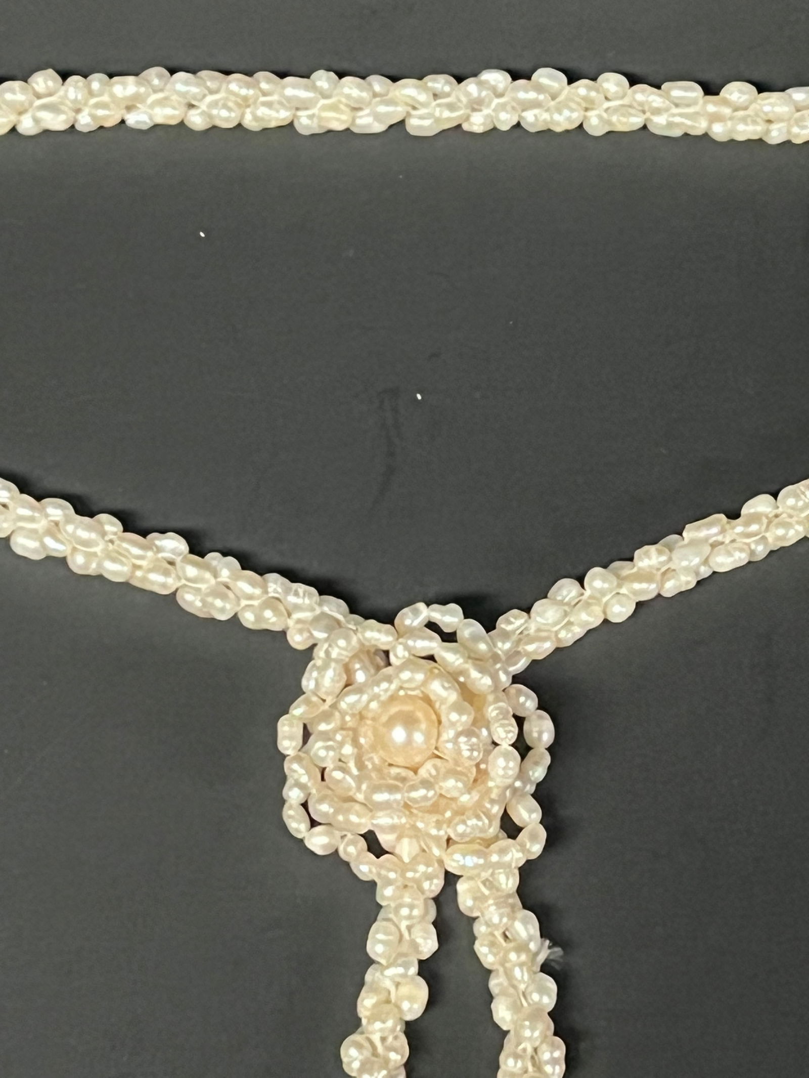 Southeast Asian Freshwater Rice Shape Cultured Pearl Necklace - 5