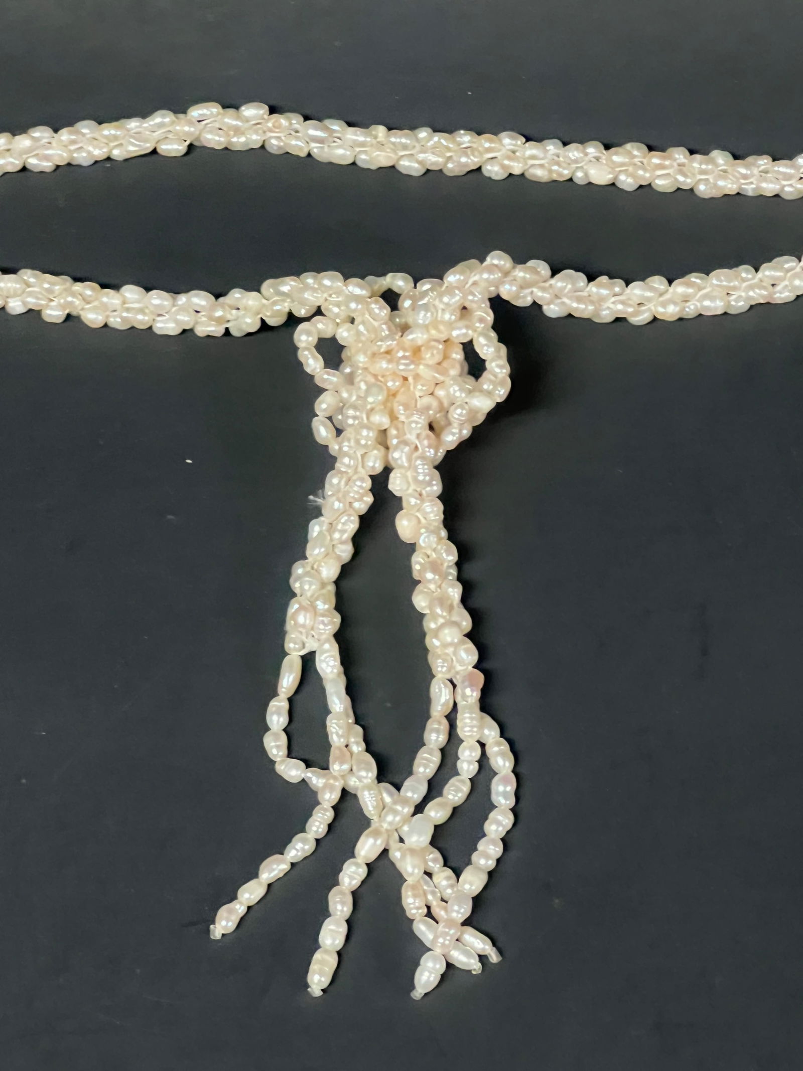 Southeast Asian Freshwater Rice Shape Cultured Pearl Necklace - 6