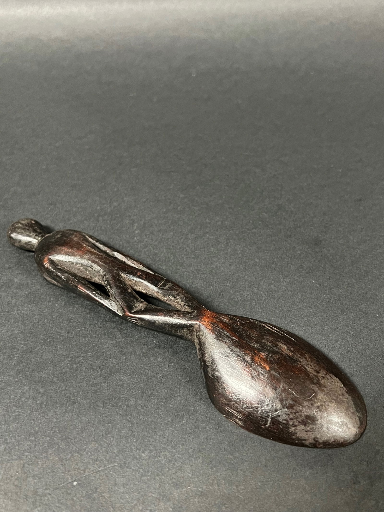 Carved Wood Tribal Art Spoon - 7