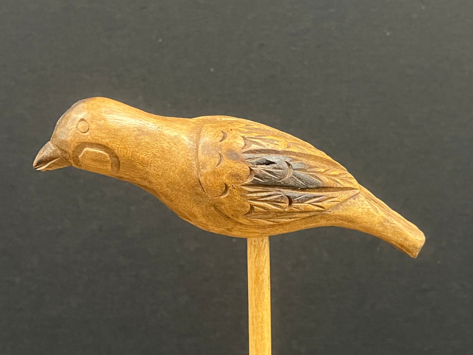 Carved Wood Bird Sculpture - 3