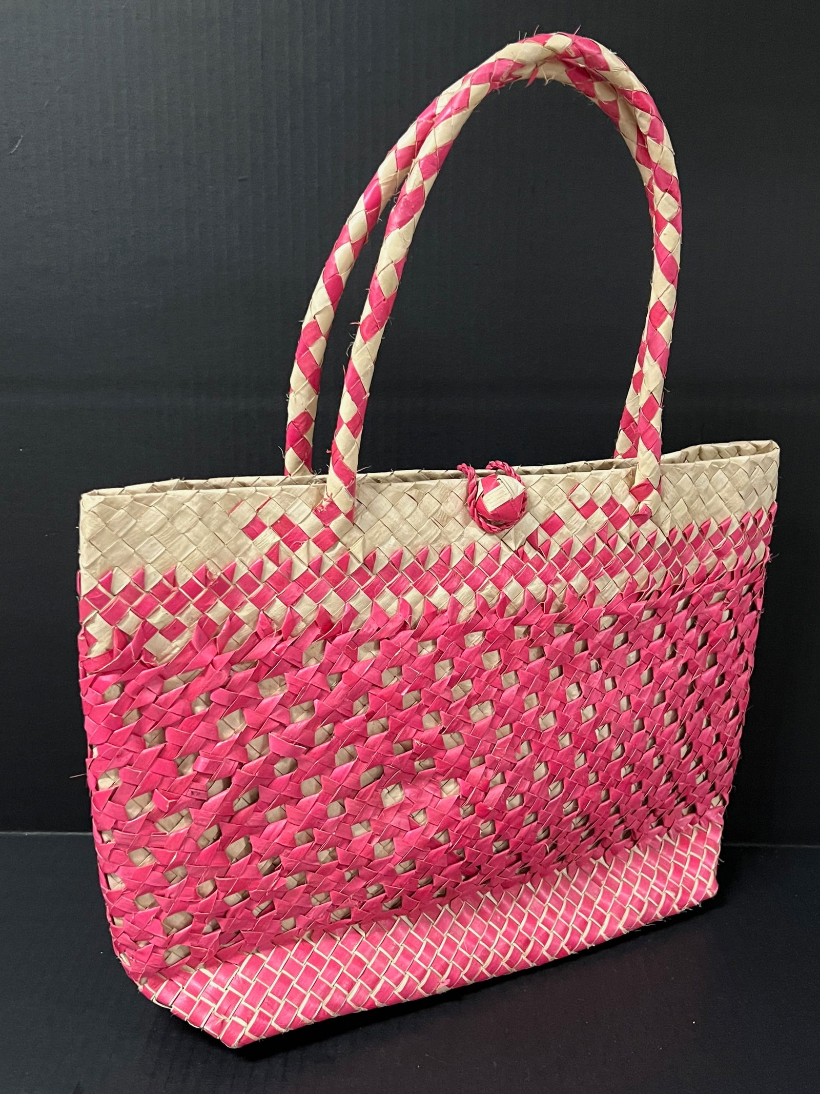 Handwoven Dried Leaves Handbag - 4