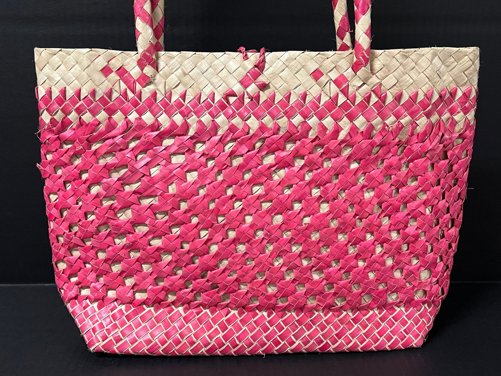 Handwoven Dried Leaves Handbag - 7