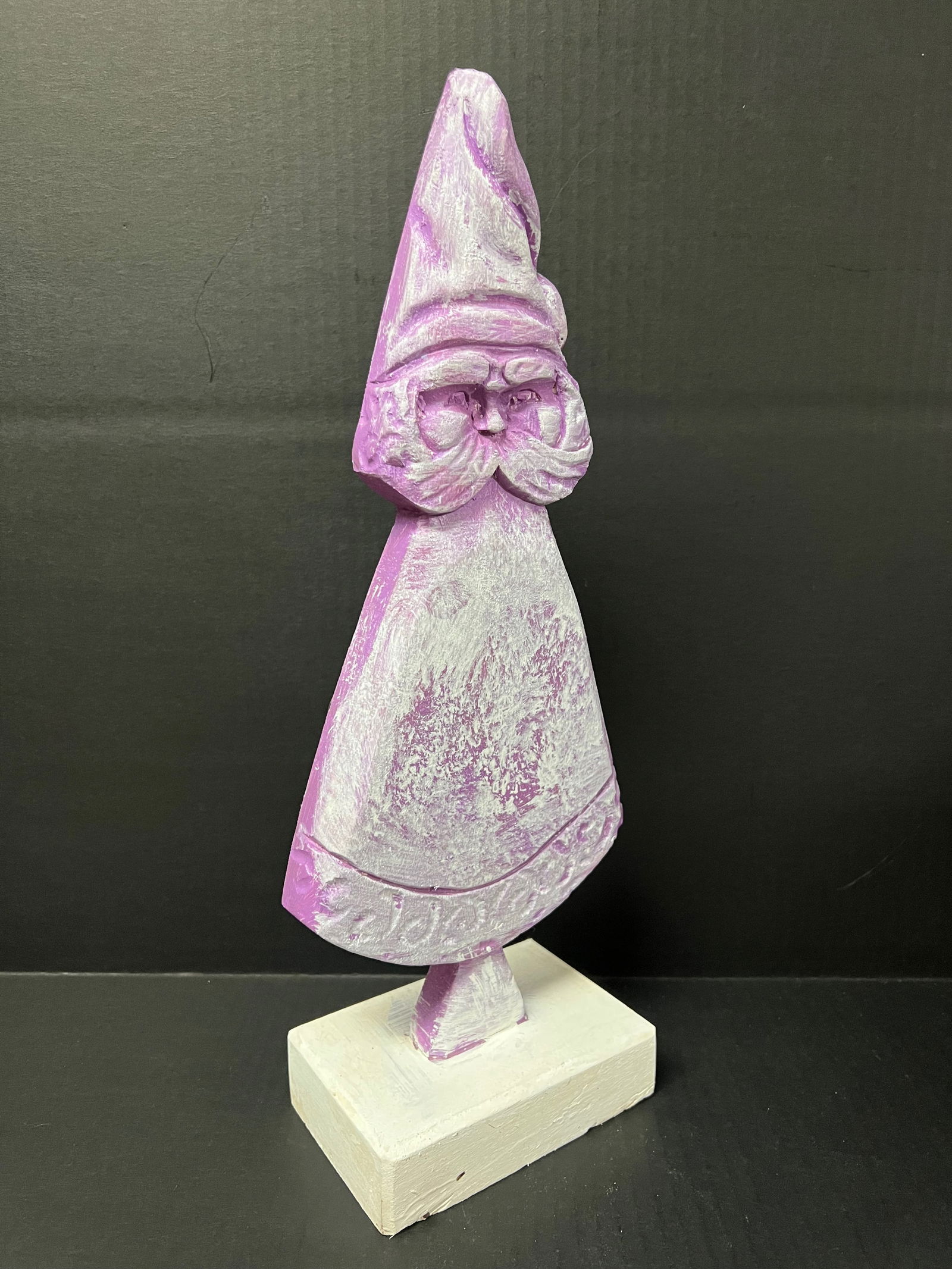 Carved Wood Christmas Tree Sculpture - 3