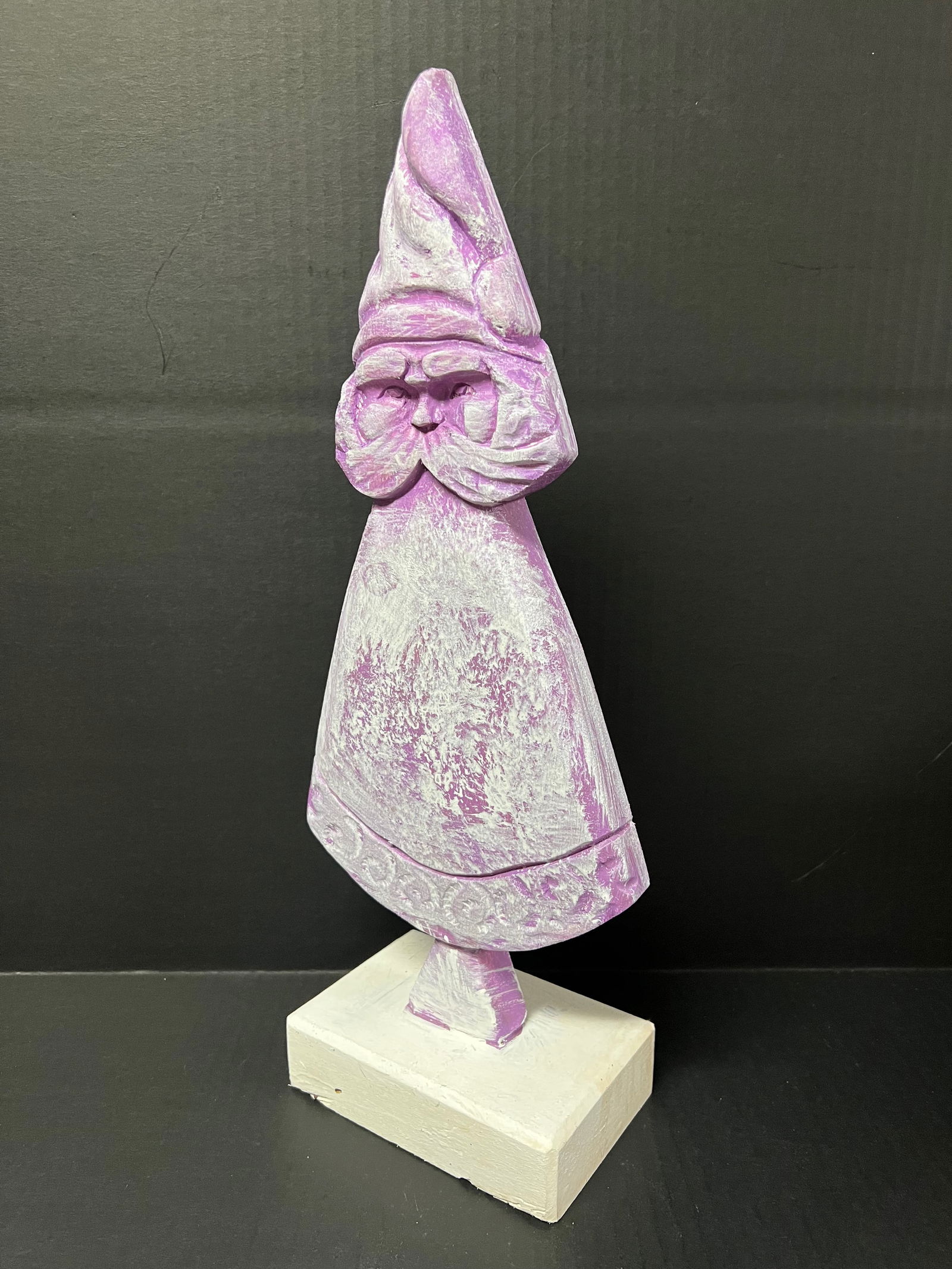 Carved Wood Christmas Tree Sculpture - 4