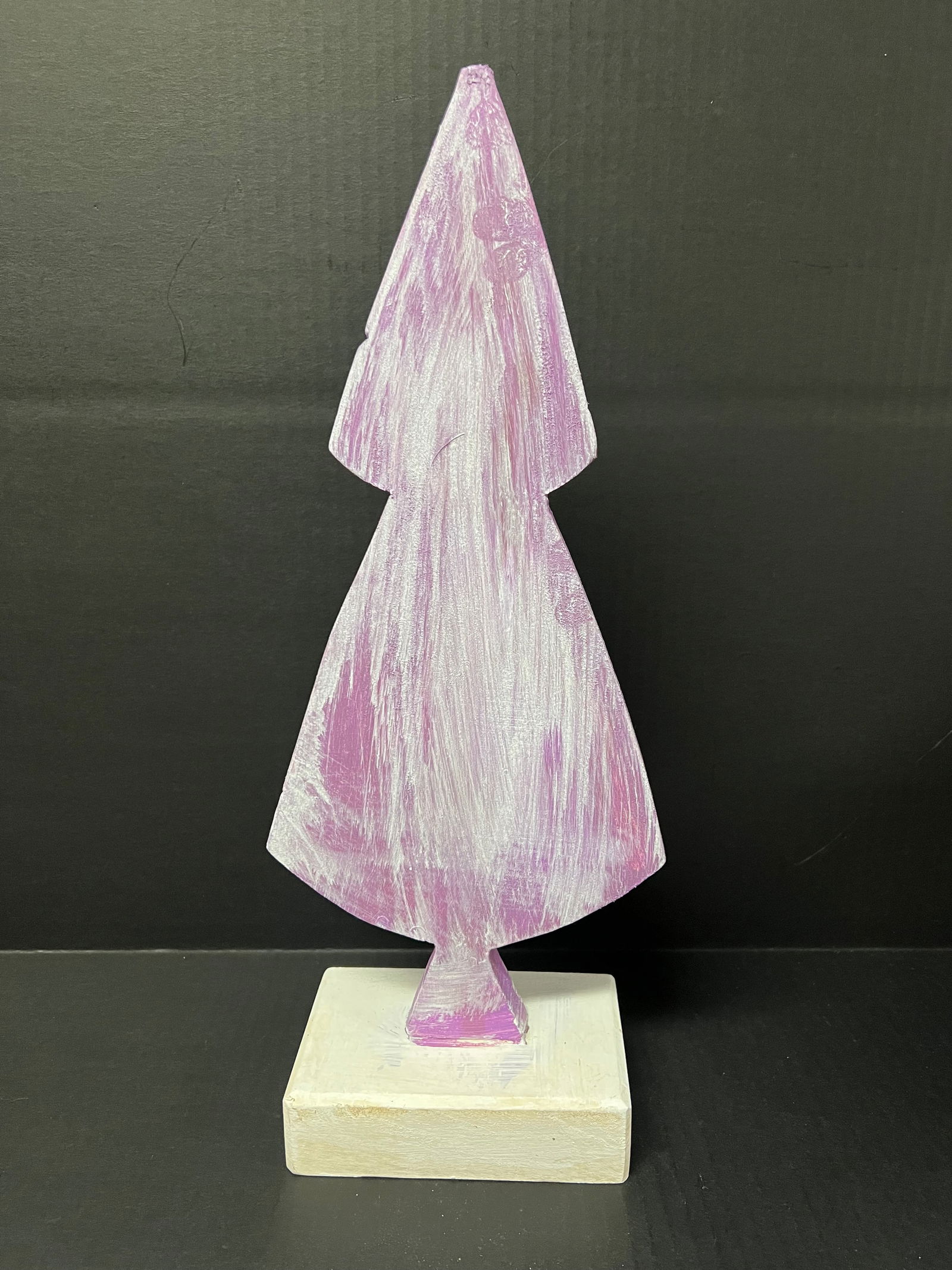 Carved Wood Christmas Tree Sculpture - 7