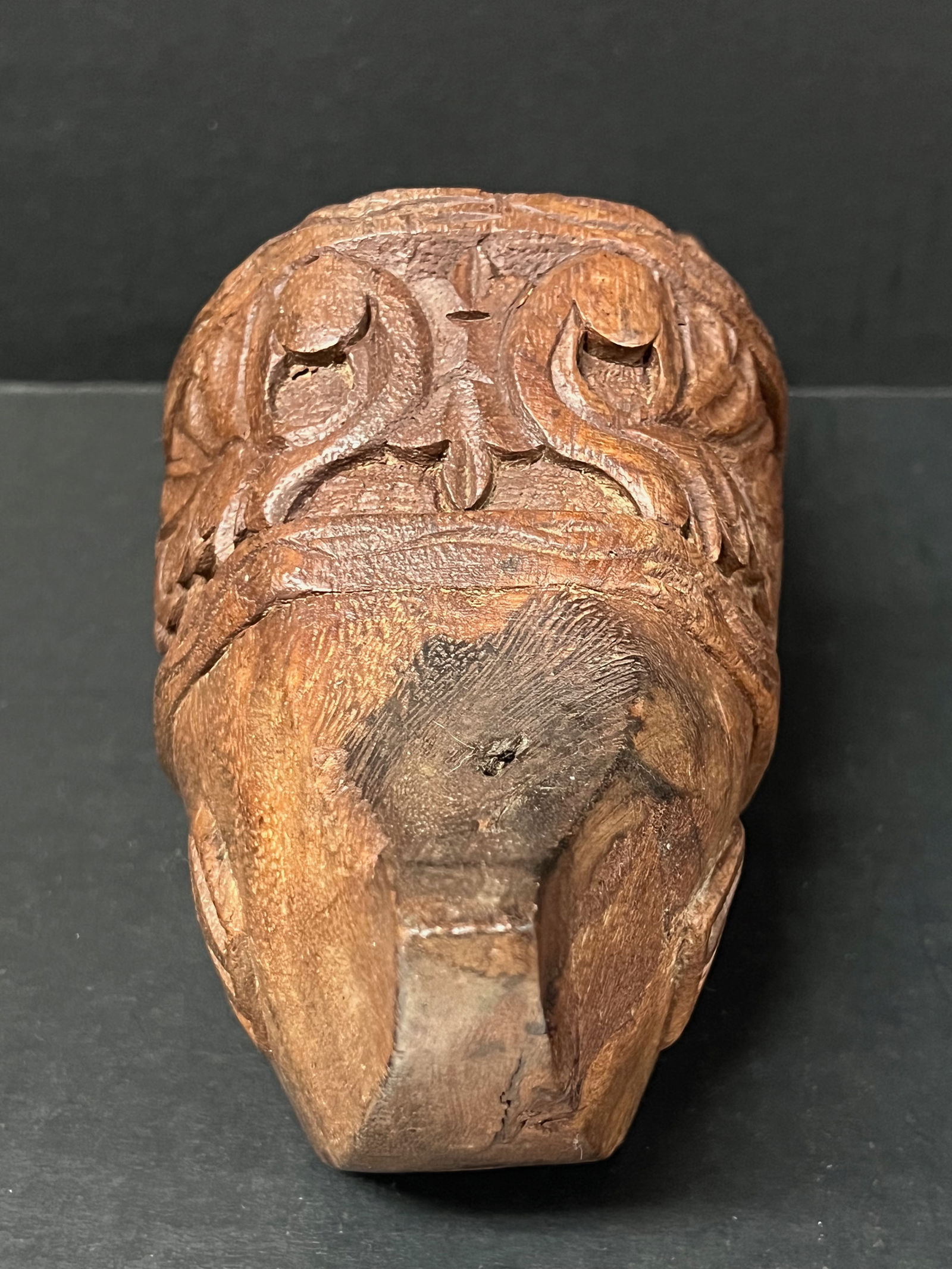 Carved Wood Shoe Sculpture - 3