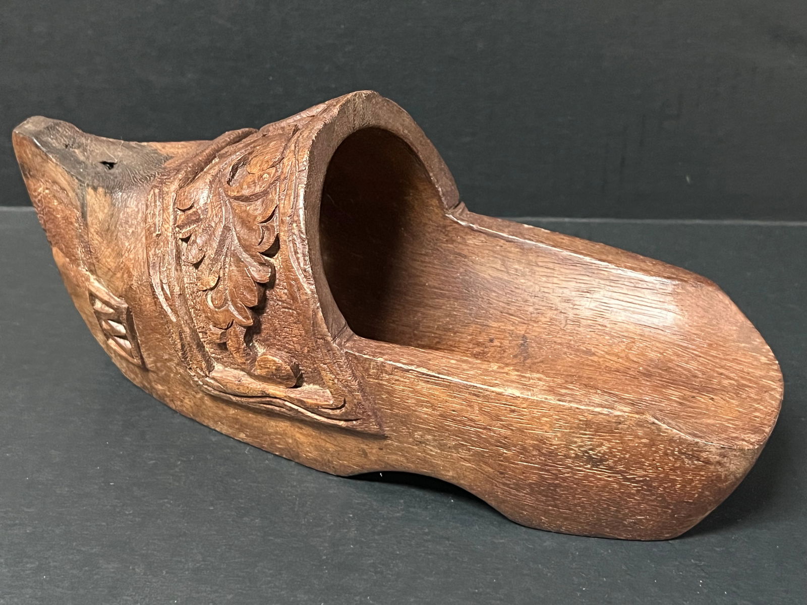 Carved Wood Shoe Sculpture - 5