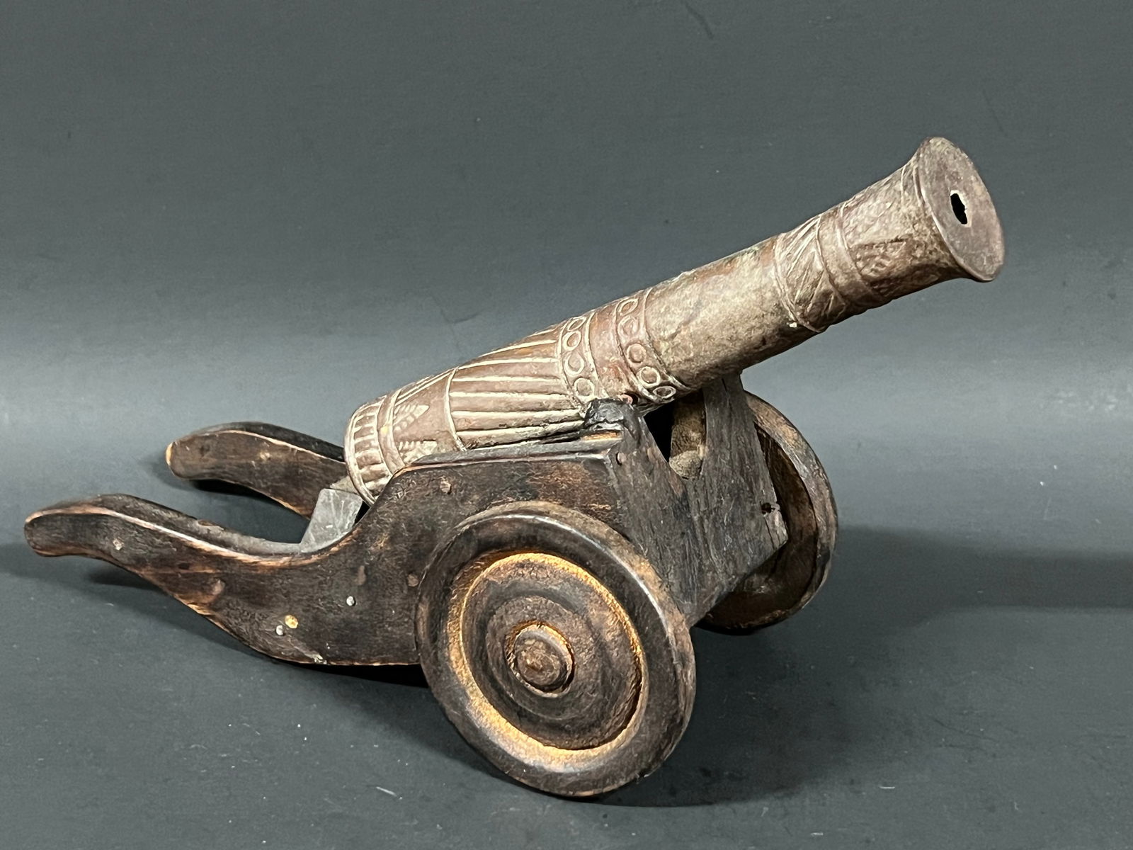 Vintage Miniature Canon Sculpture - 2