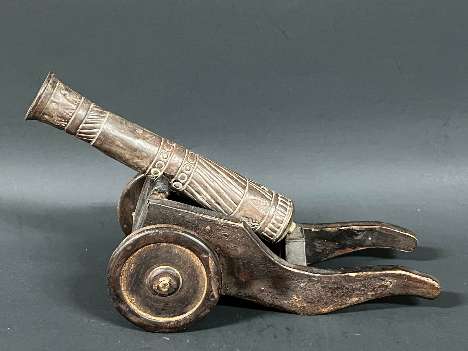 Vintage Miniature Canon Sculpture - 4