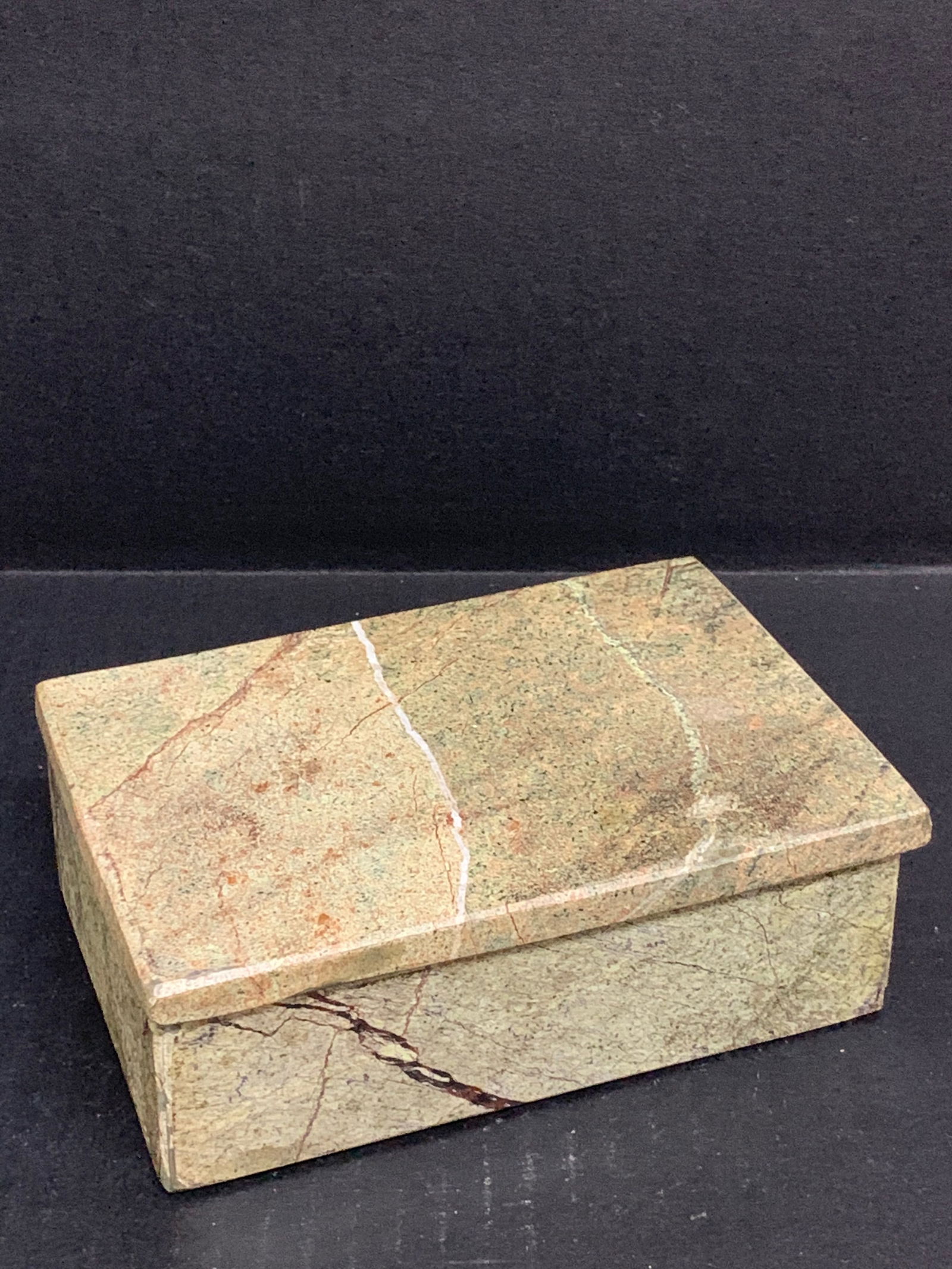 Vintage Marble Stone Jewelry Box - 2