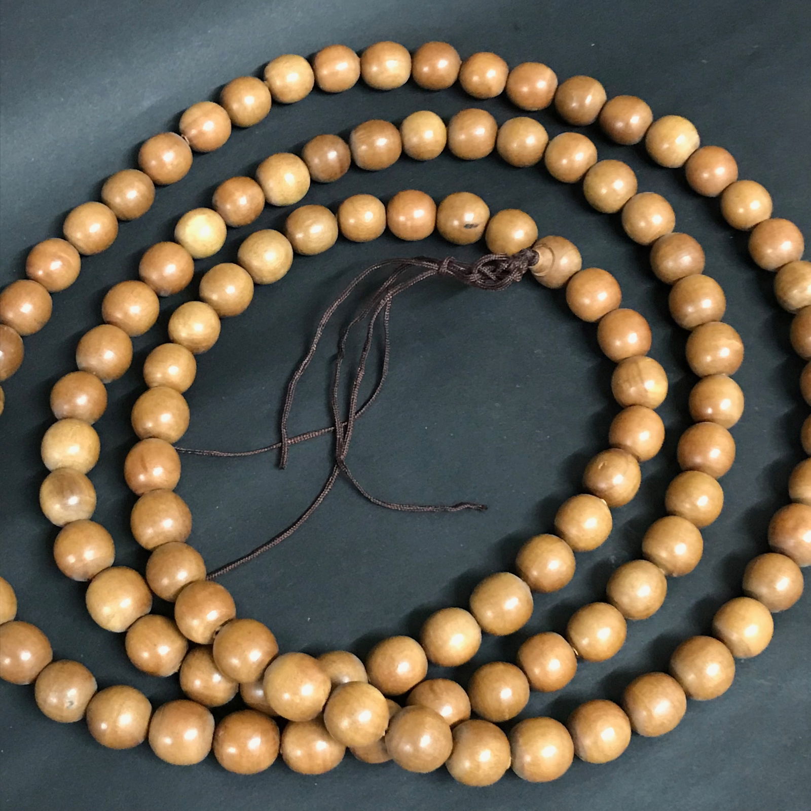 Tibetan Art Carved Wood 108 Pcs. Praying Beads - 4