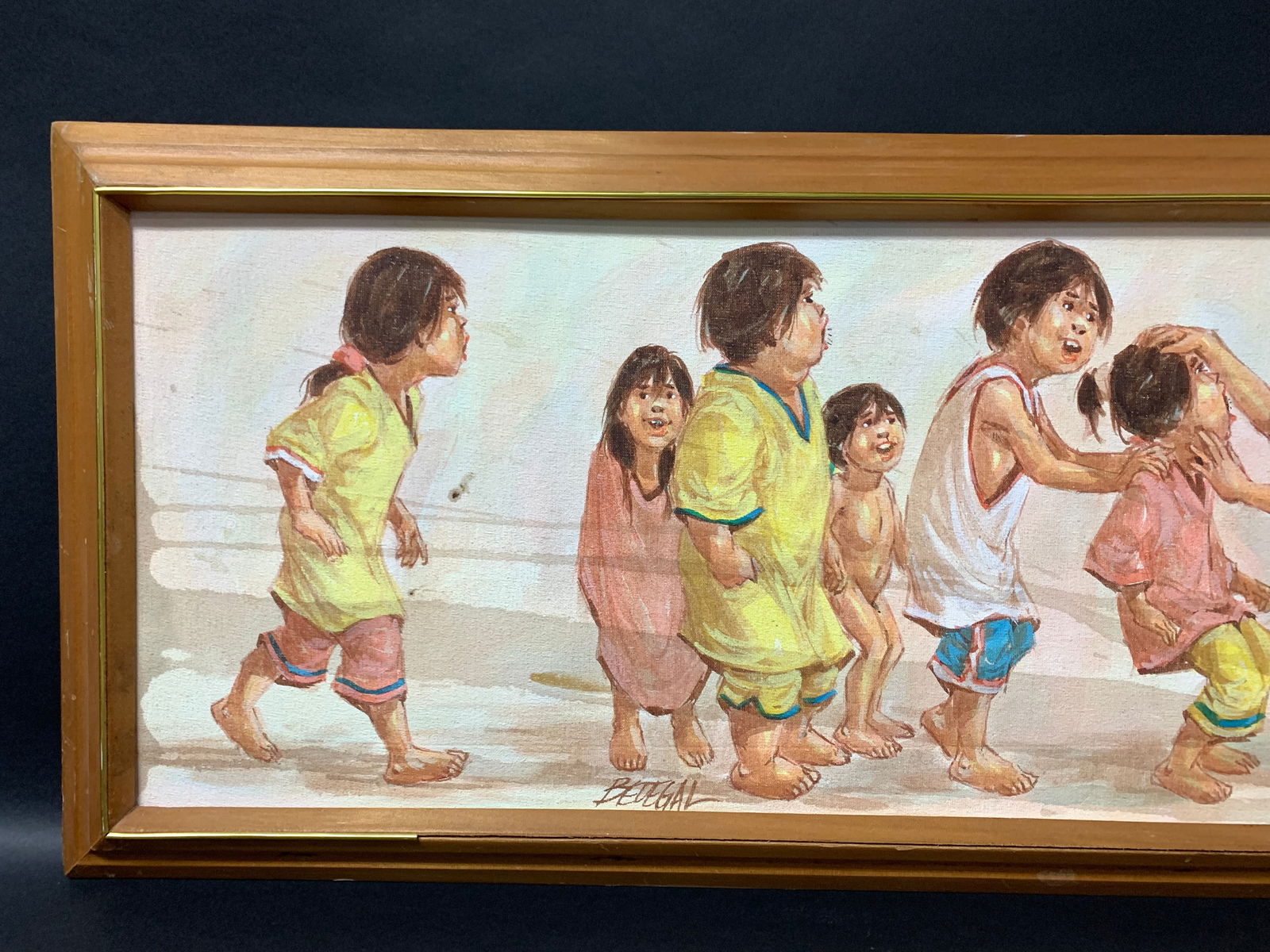 Vintage Oil Painting with Children - 2