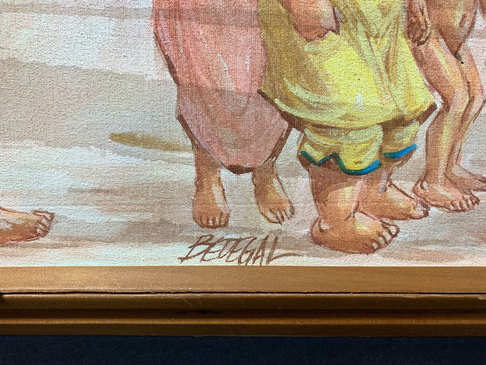 Vintage Oil Painting with Children - 3