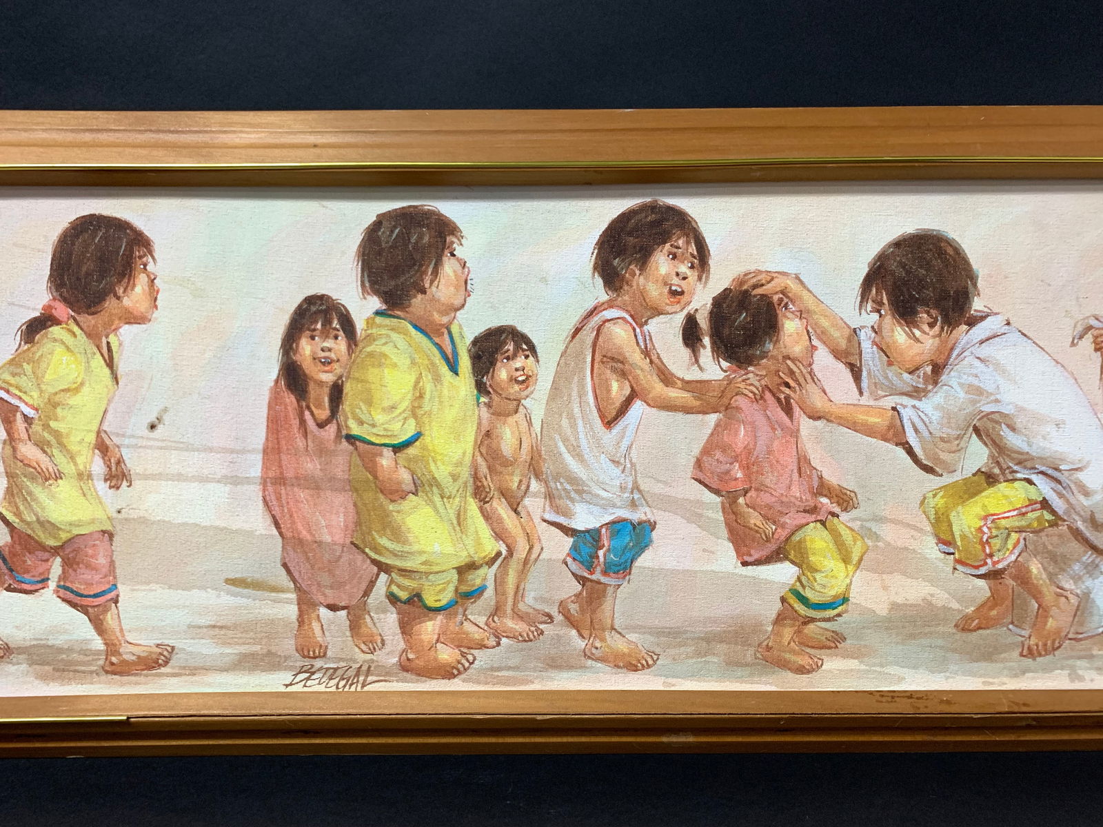 Vintage Oil Painting with Children - 4