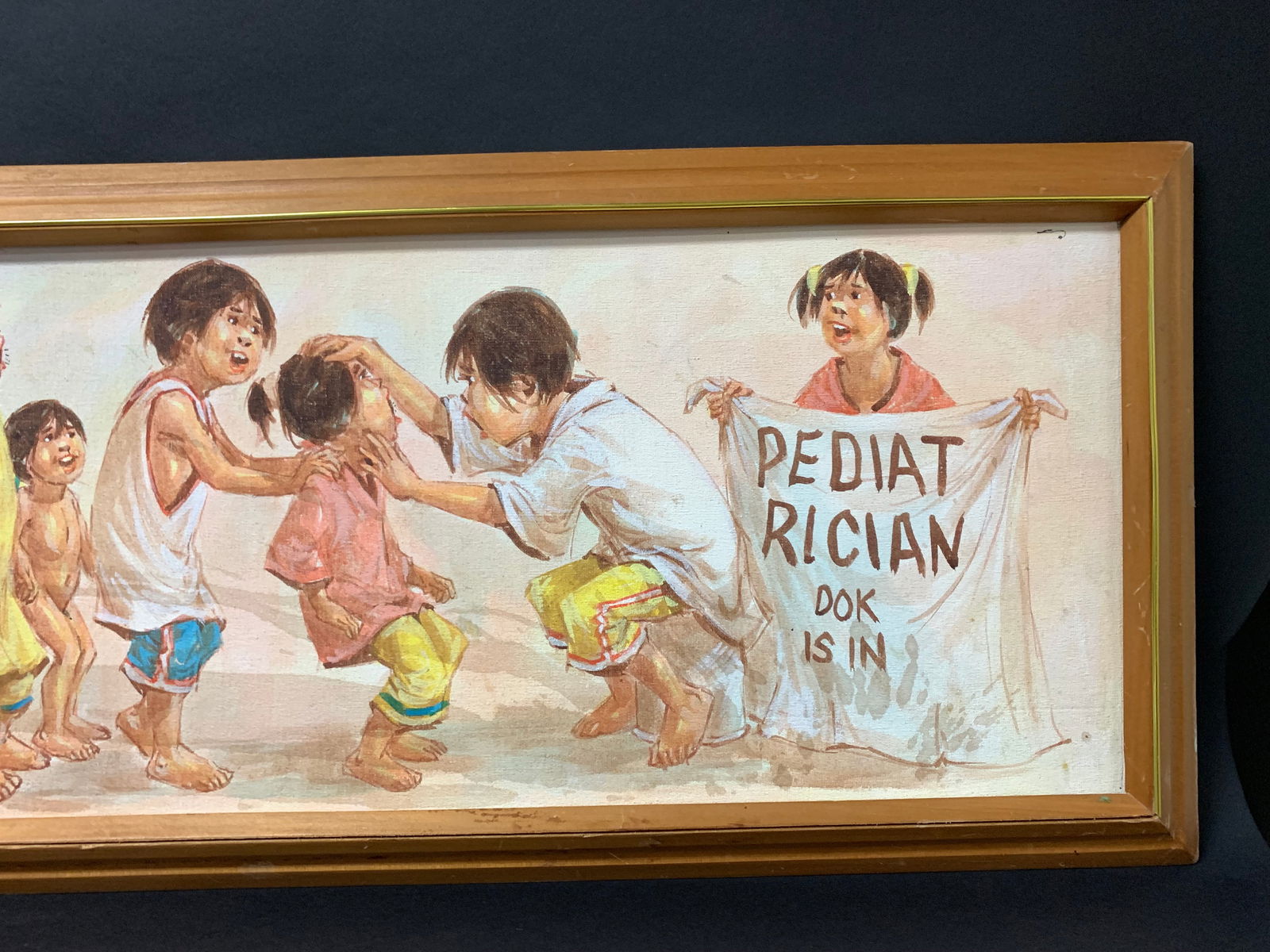 Vintage Oil Painting with Children - 5