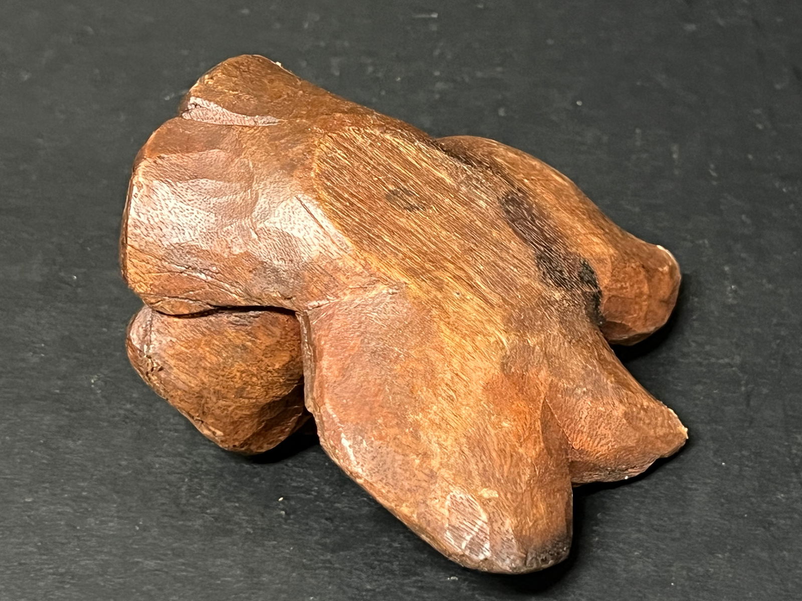 Carved Wood Rose Flower Sculpture - 6