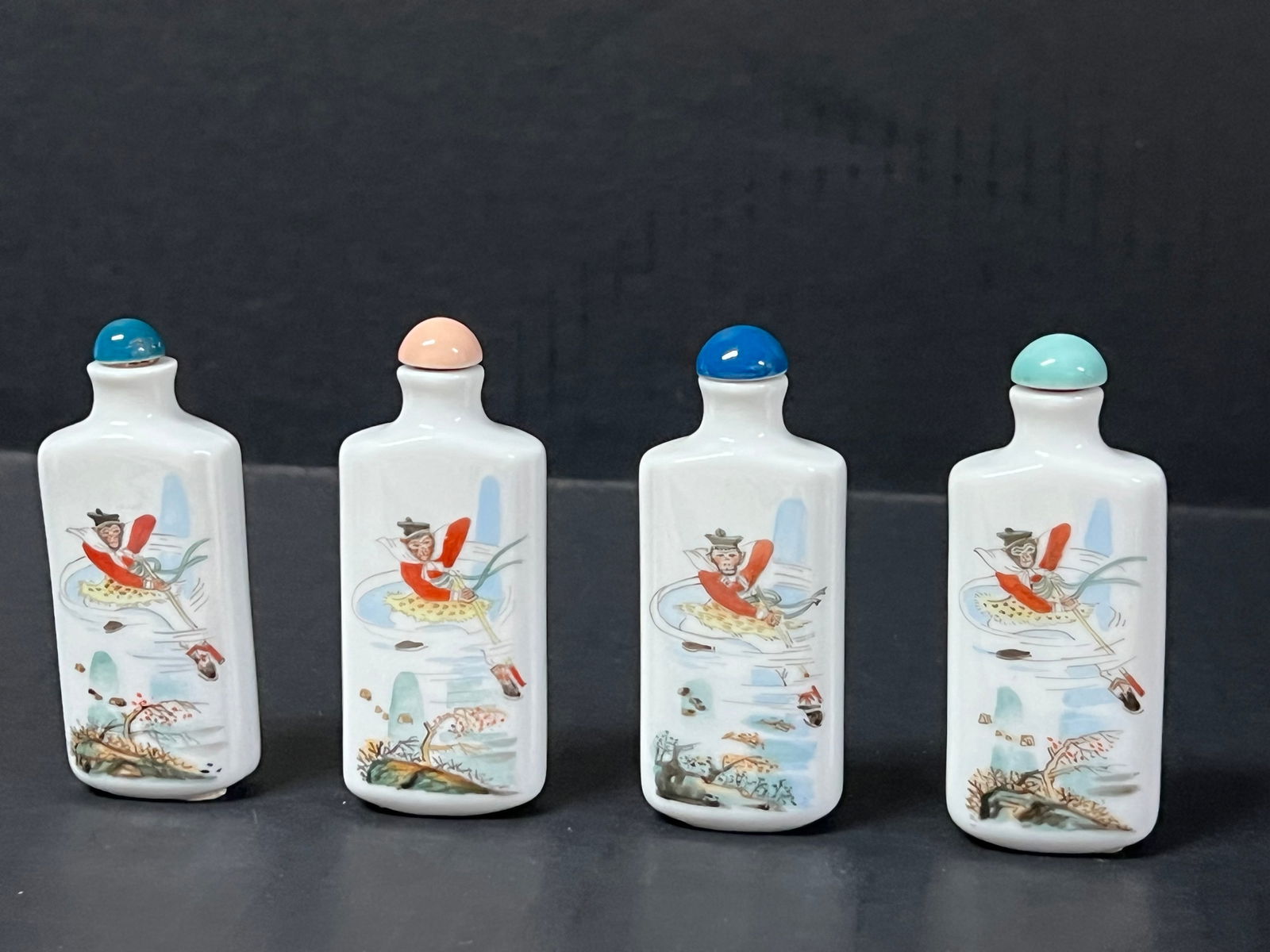 Chinese Porcelain Snuff Bottle Set of 4 - 2