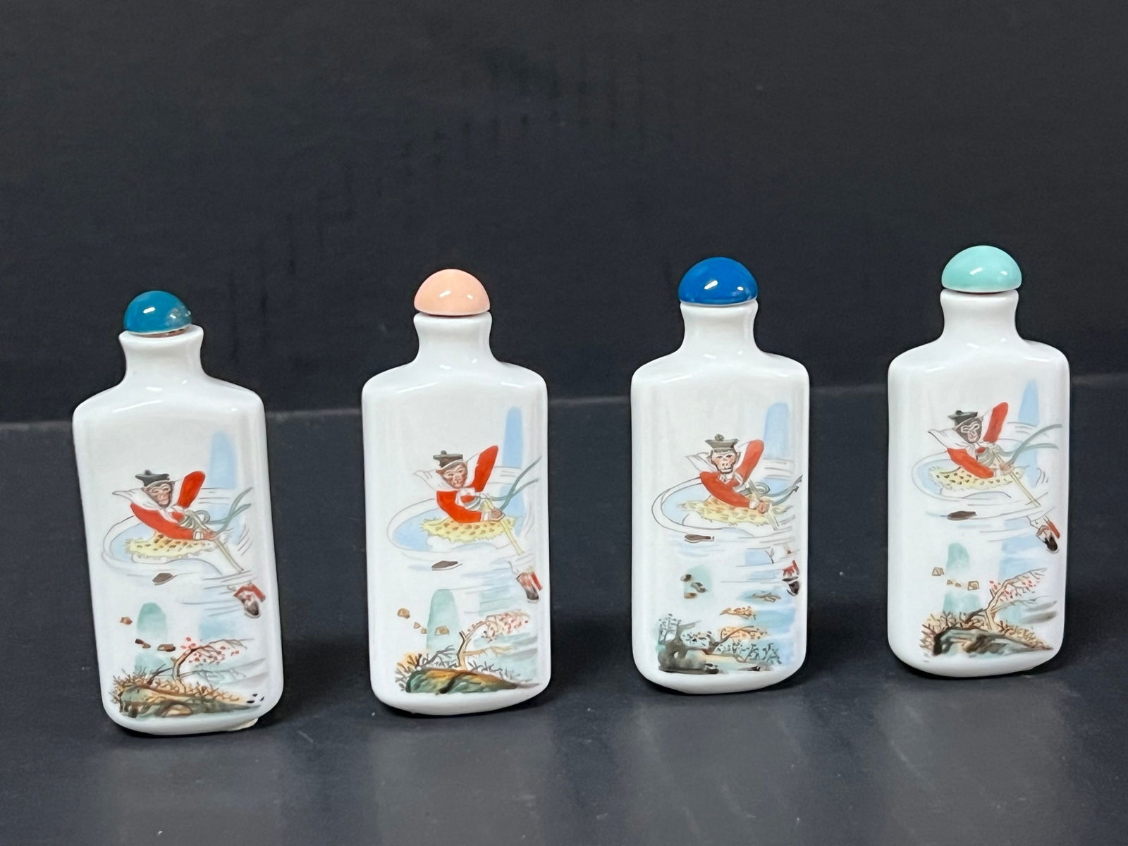 Chinese Porcelain Snuff Bottle Set of 4 - 3
