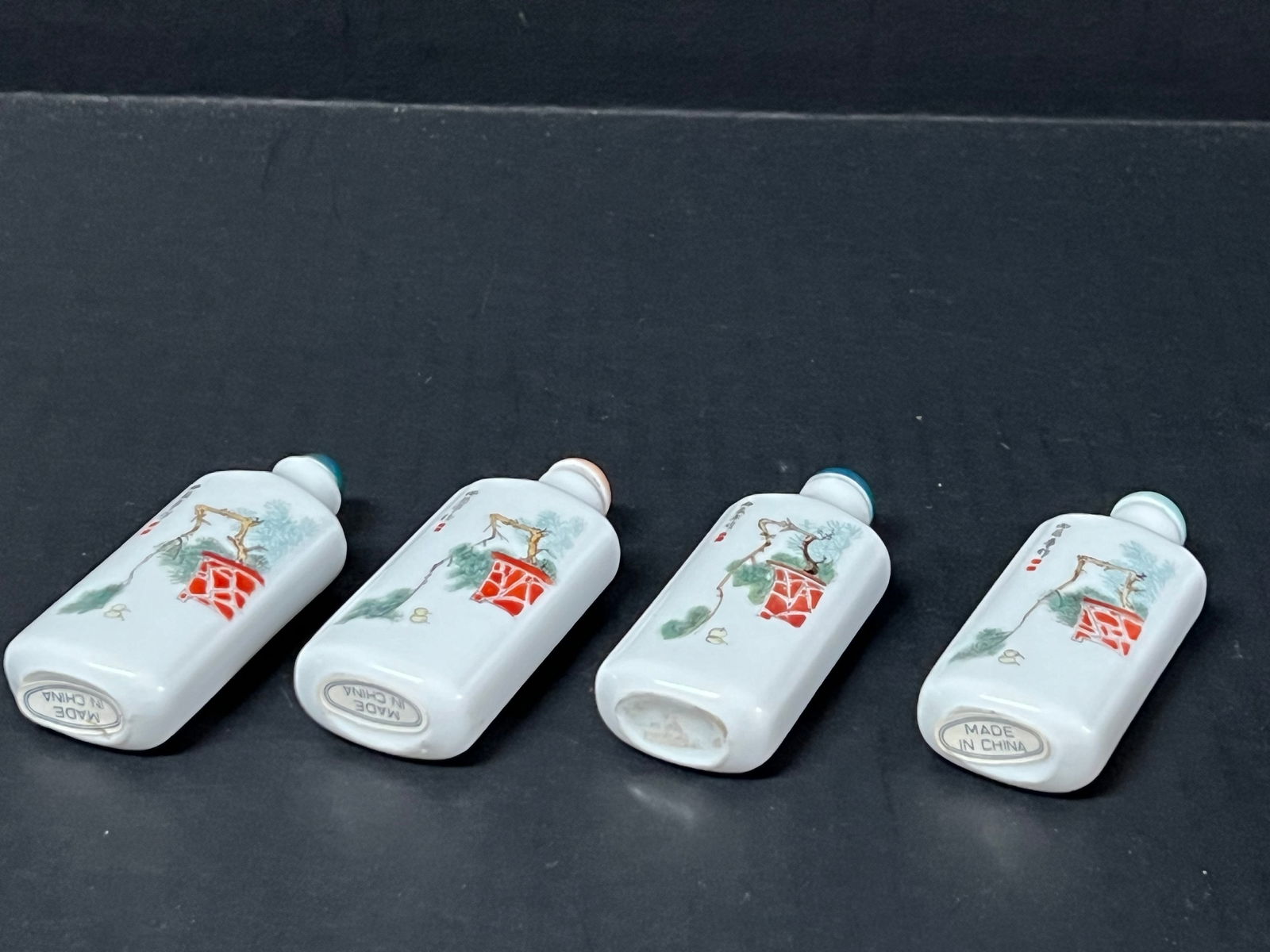 Chinese Porcelain Snuff Bottle Set of 4 - 7