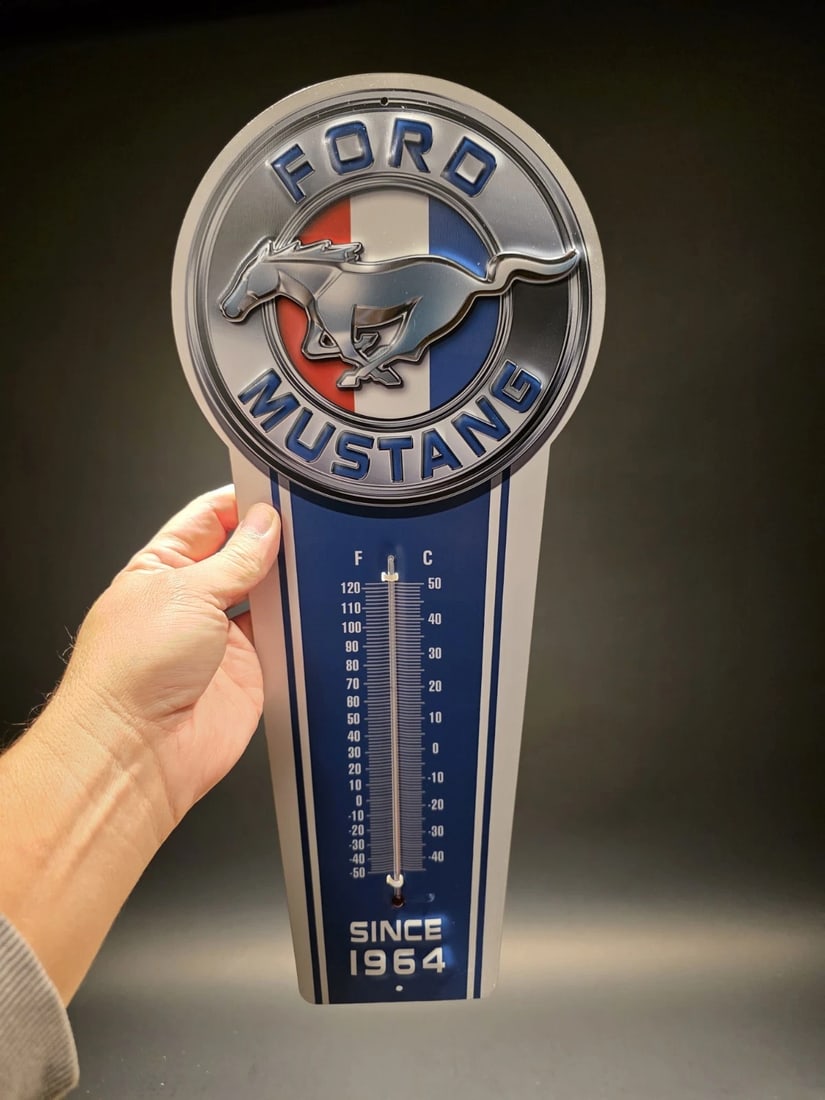 Ford Mustang American Thermometer Sign - 6