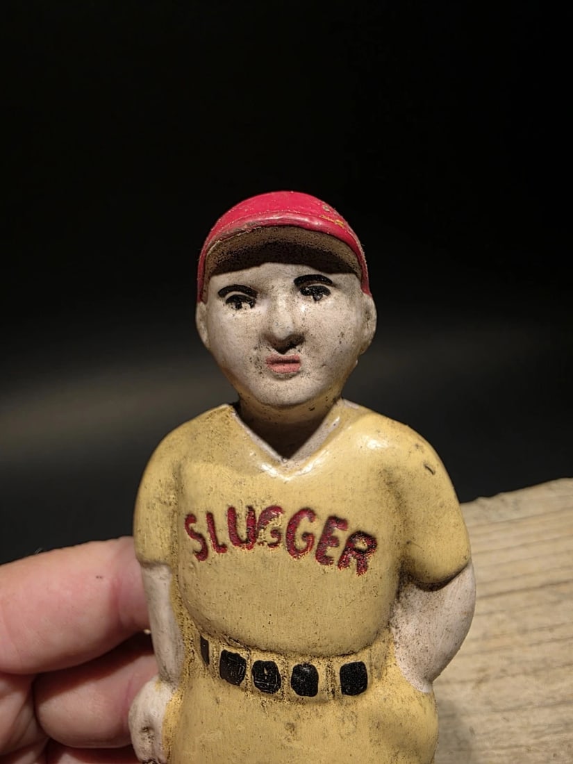 Cast Iron Slugger Coin Bank - 4