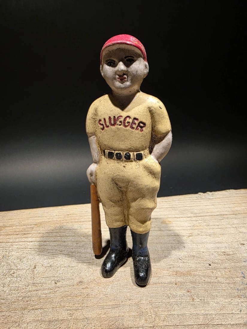 Cast Iron Slugger Coin Bank - 5