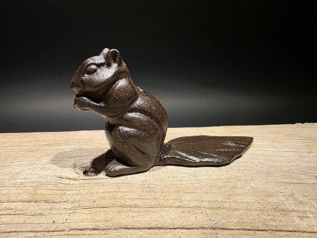 Cast Iron Squirrel Door Stop Wedge - 3