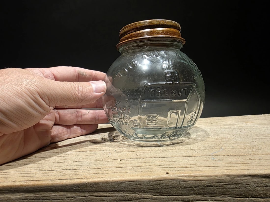 4 1/2" Glass Nut House Store Jar - 13