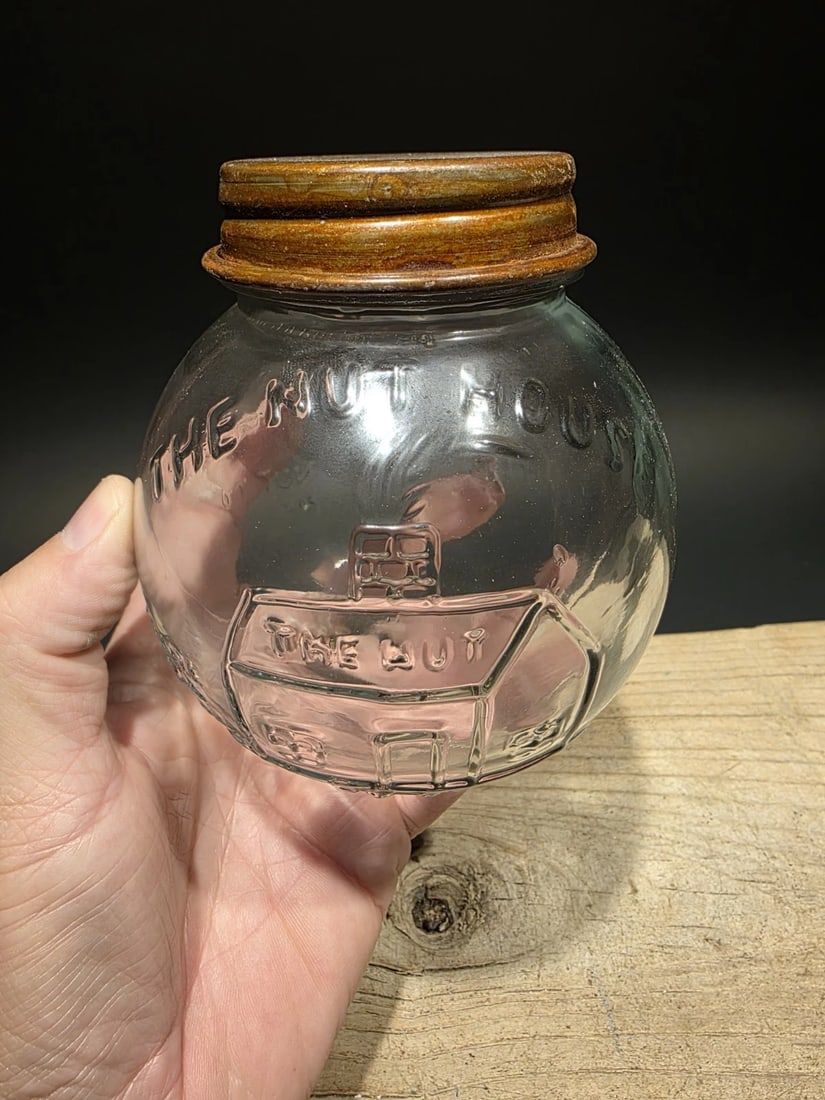 4 1/2" Glass Nut House Store Jar - 4