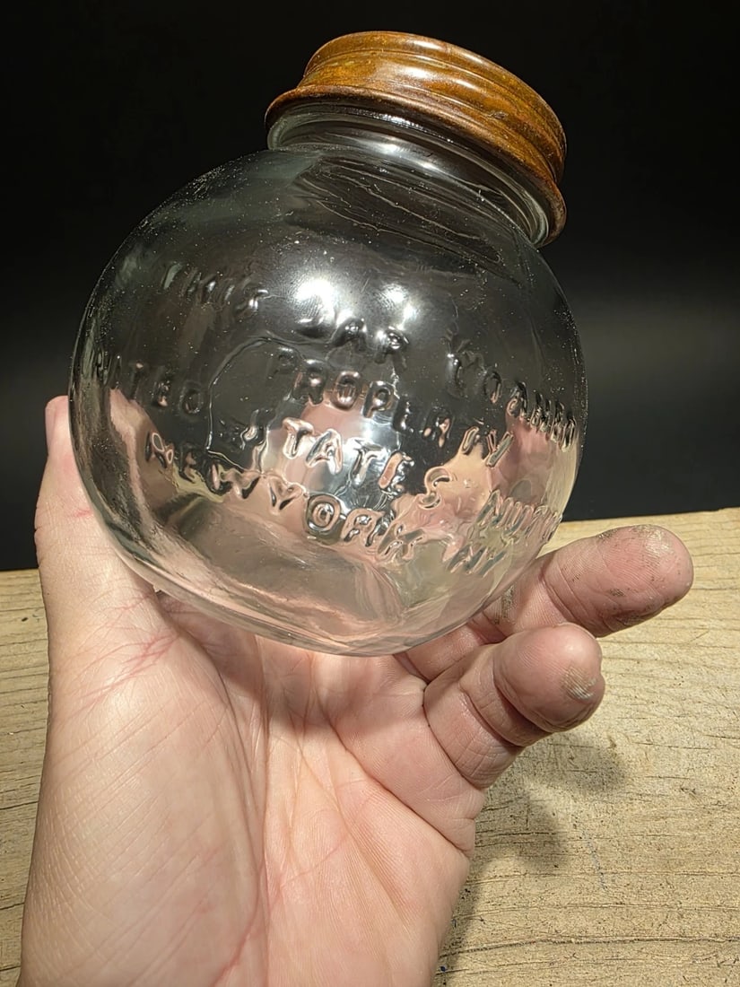 4 1/2" Glass Nut House Store Jar - 6