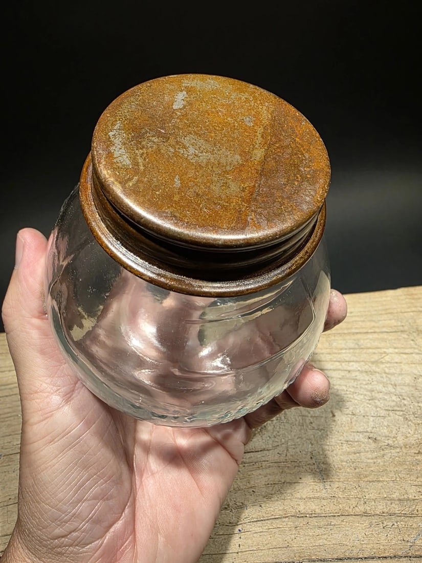 4 1/2" Glass Nut House Store Jar - 7