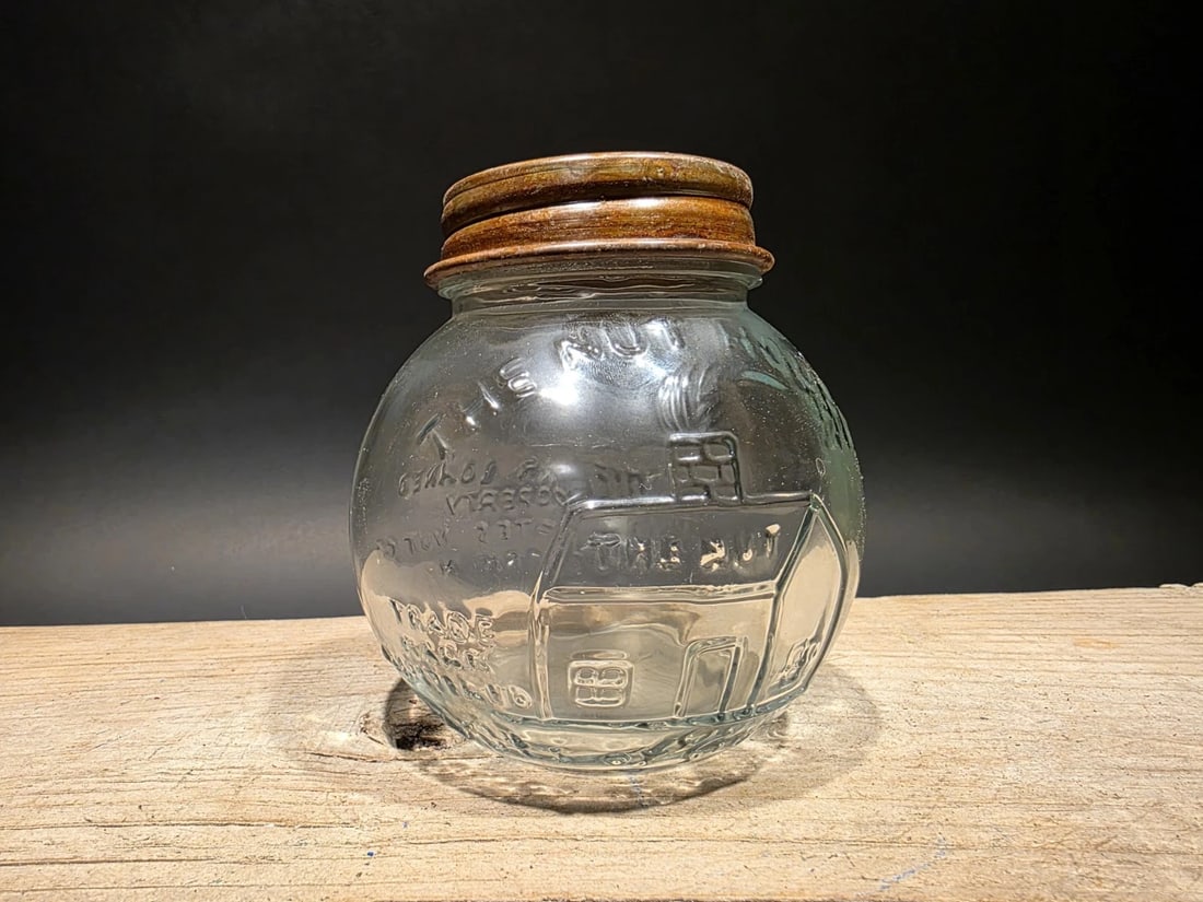 4 1/2" Glass Nut House Store Jar - 9