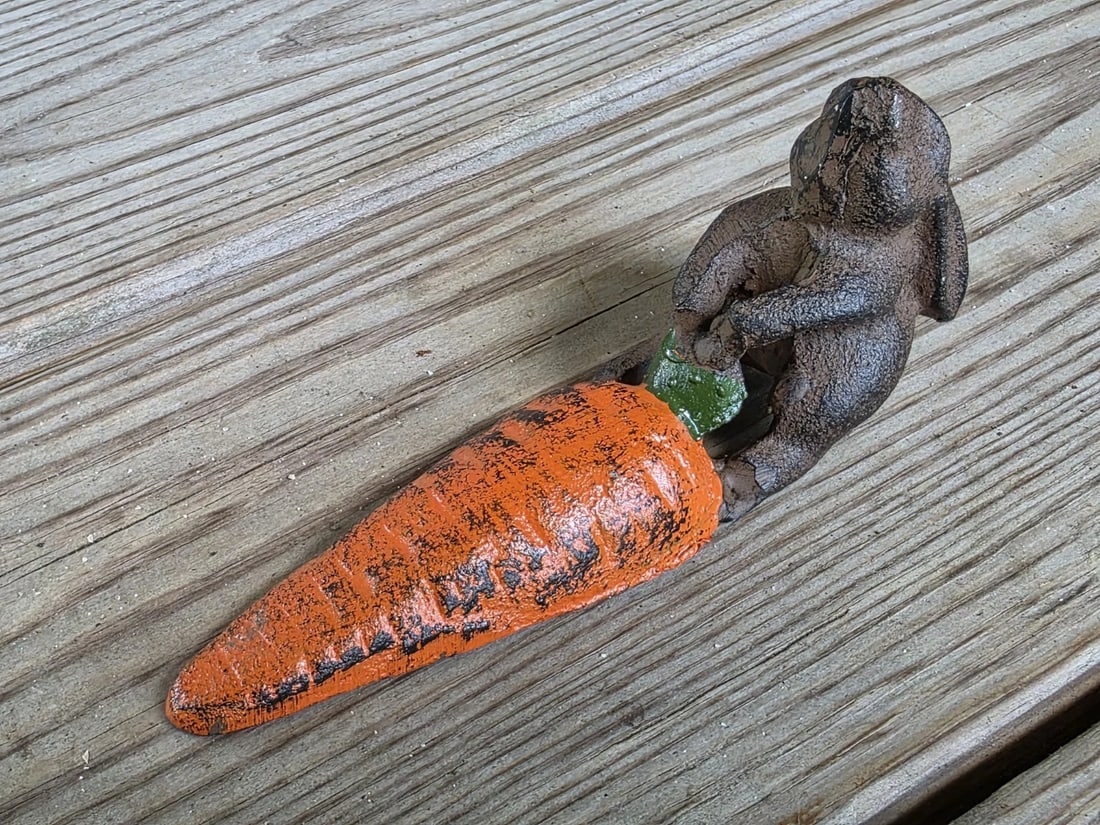 Cast Iron Door Stop Rabbit Hare Wedge - 9