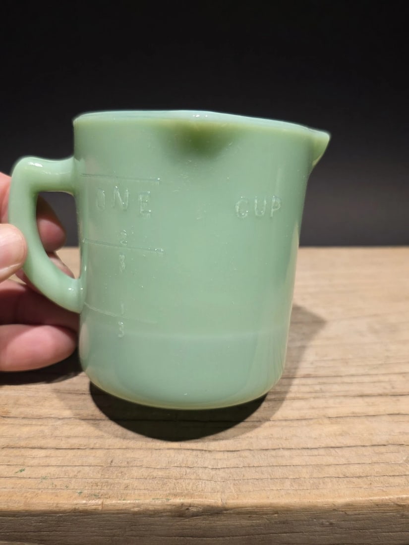 1 Cup Jadeite Depression Glass Retro - 15