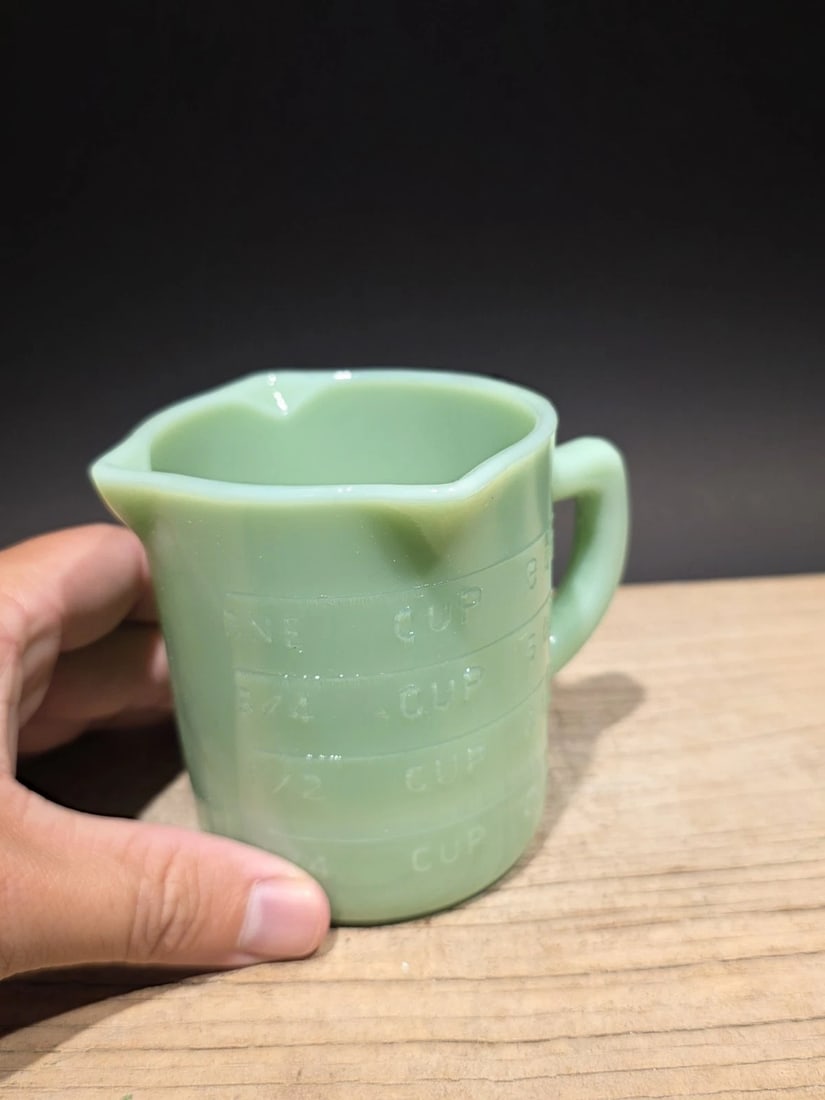 1 Cup Jadeite Depression Glass Retro - 16