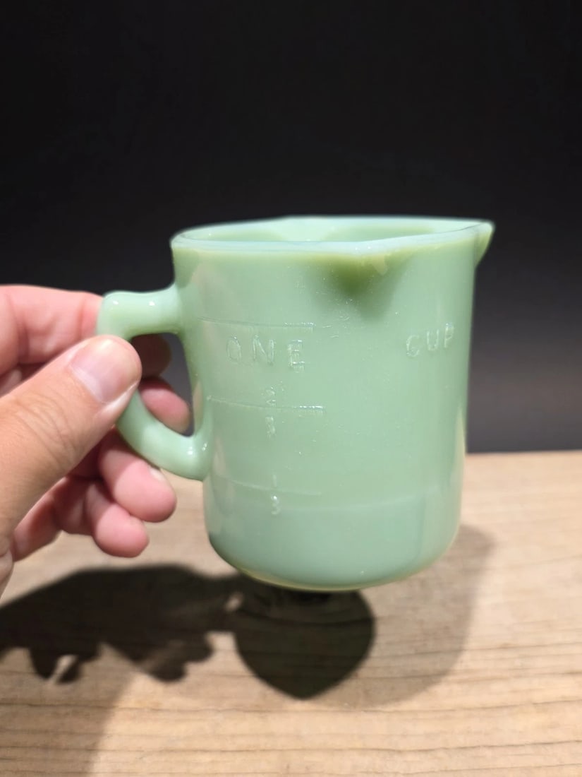 1 Cup Jadeite Depression Glass Retro - 3