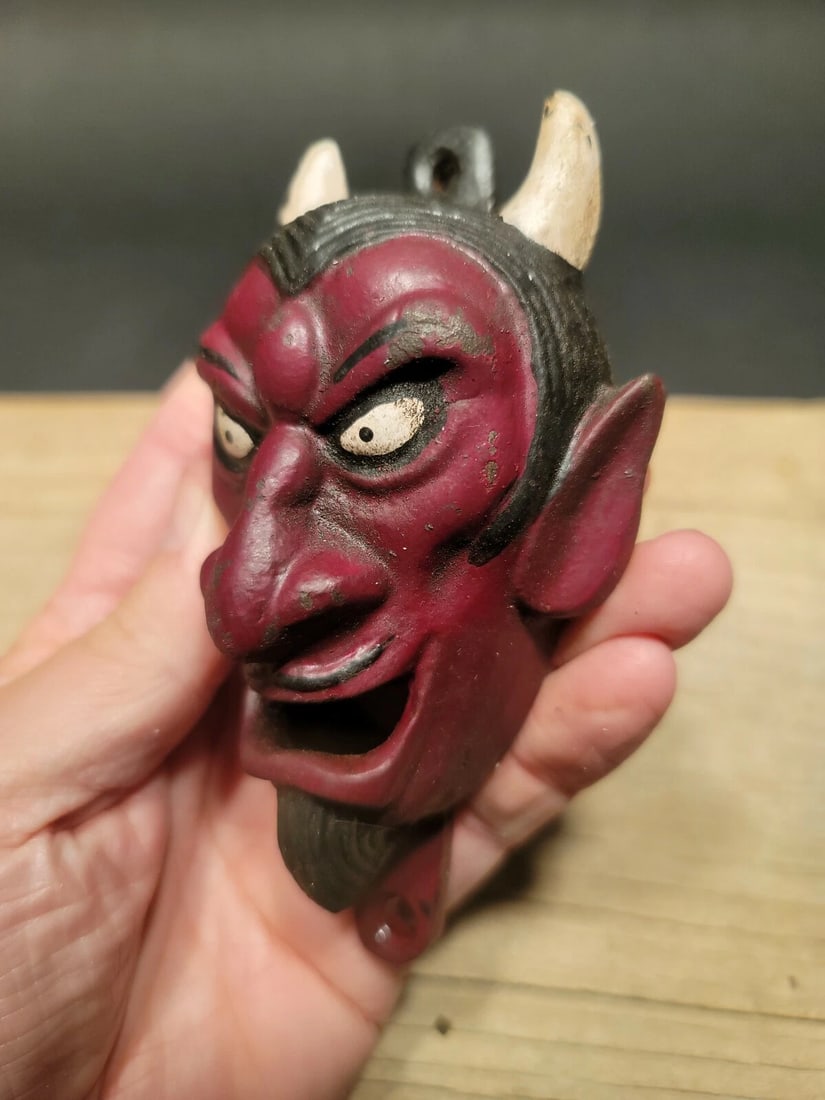 Cast Iron folk art Devil Wall mount Bottle Opener - 2