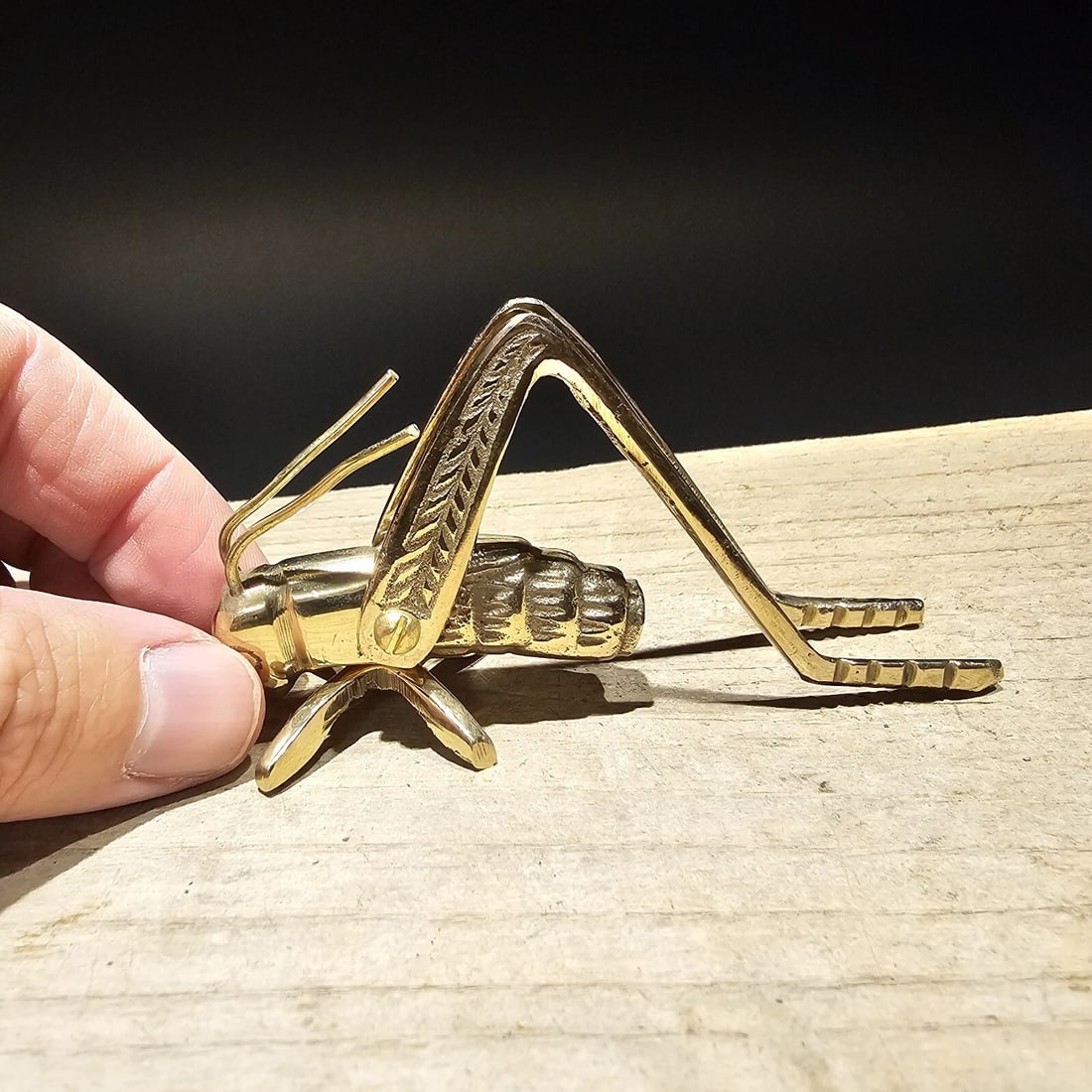 Good Luck Solid Brass Fireplace Hearth Cricket - 6