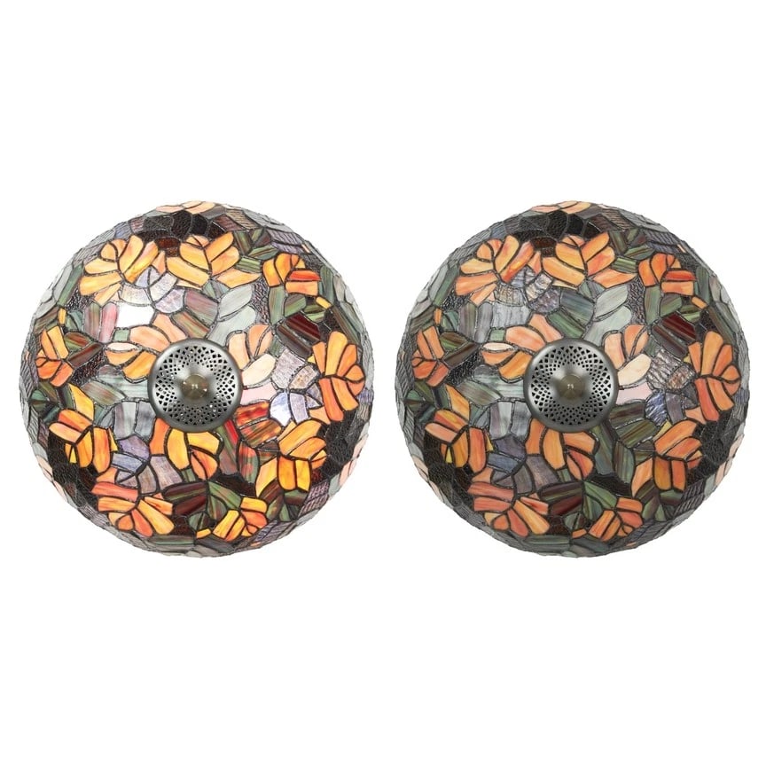 24.5"H Fall Tree Stained Glass Table Lamp - 7