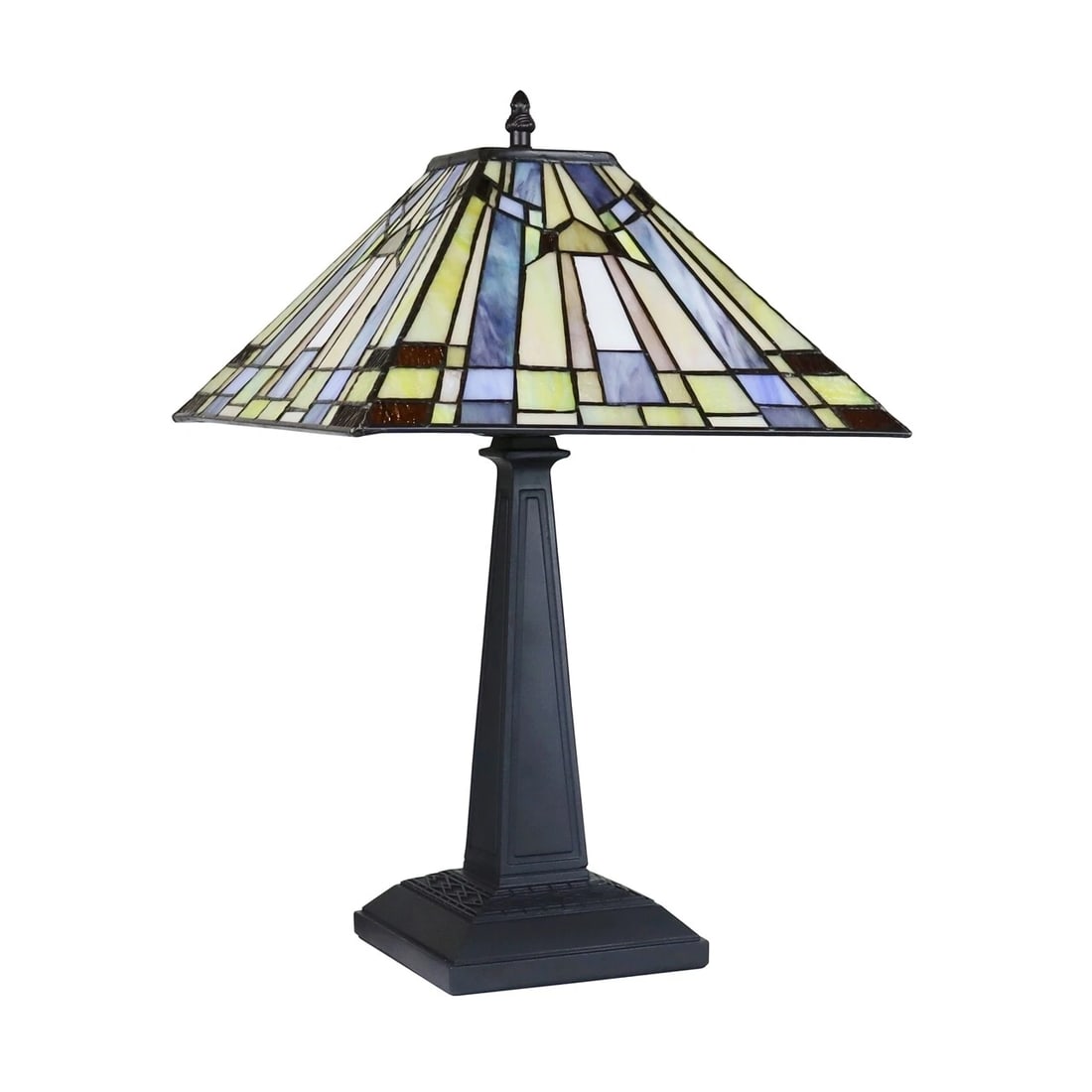 18" 1 light Stained Glass Mission Table Lamp - 2