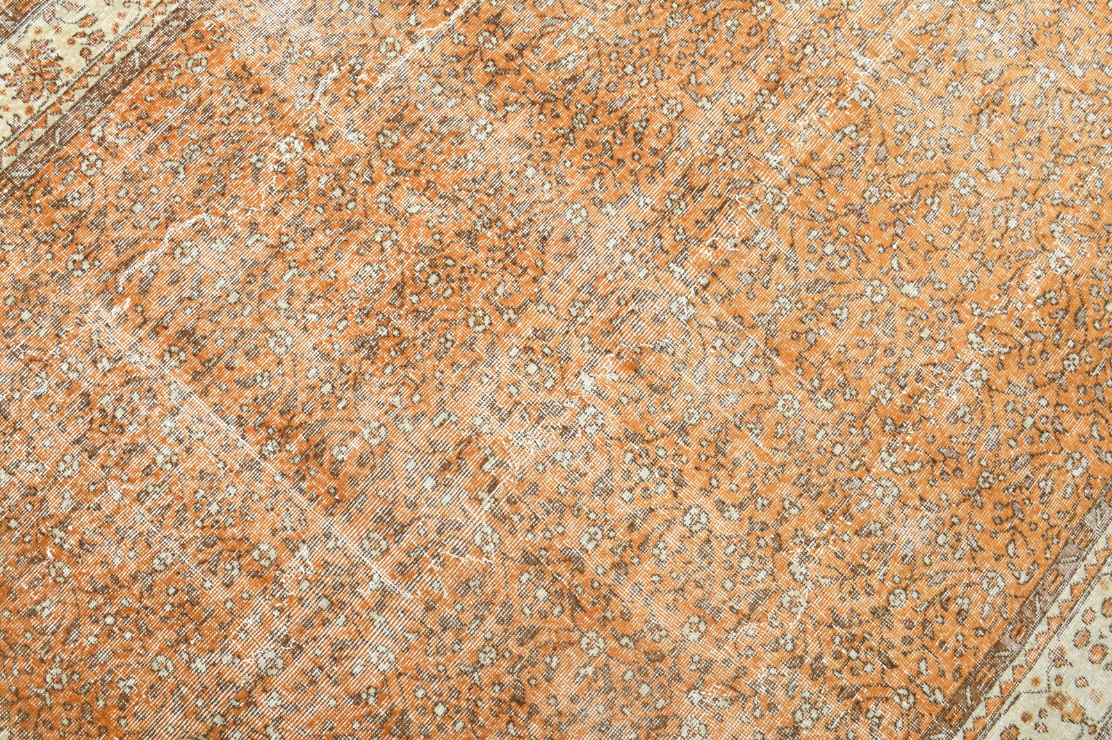 6.8x9.9 ft, ORANGE TURKISH RUG - 2