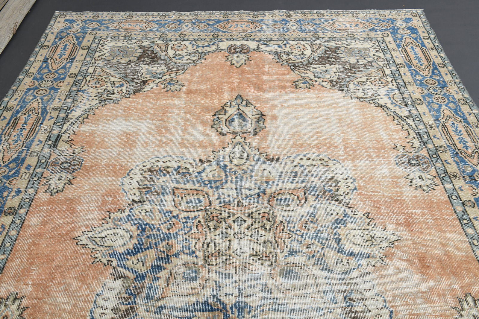 6'7x10'4 ft, Orange, TURKISH VINTAGE RUG - 4