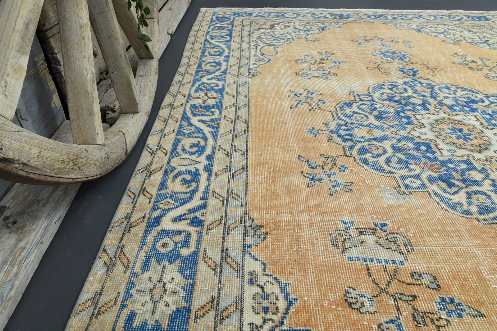 6.5x9.5 Orange Area Rug - 8