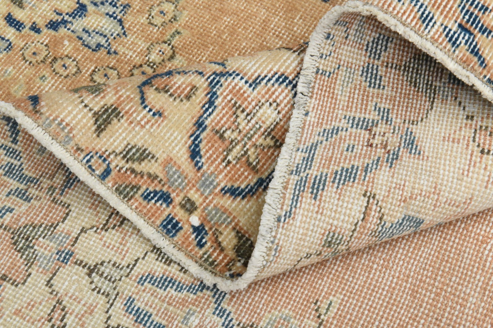 6'6x10'3 ft, FADED Orange Turkish Rug - 9