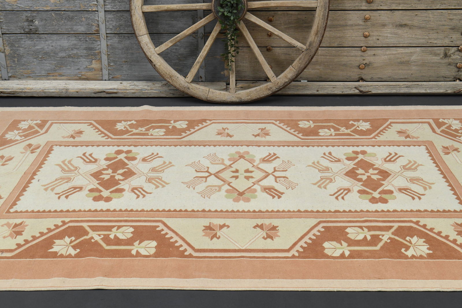6.2x9.8 MINIMALIST Rug, Distressed Beige Orange - 6