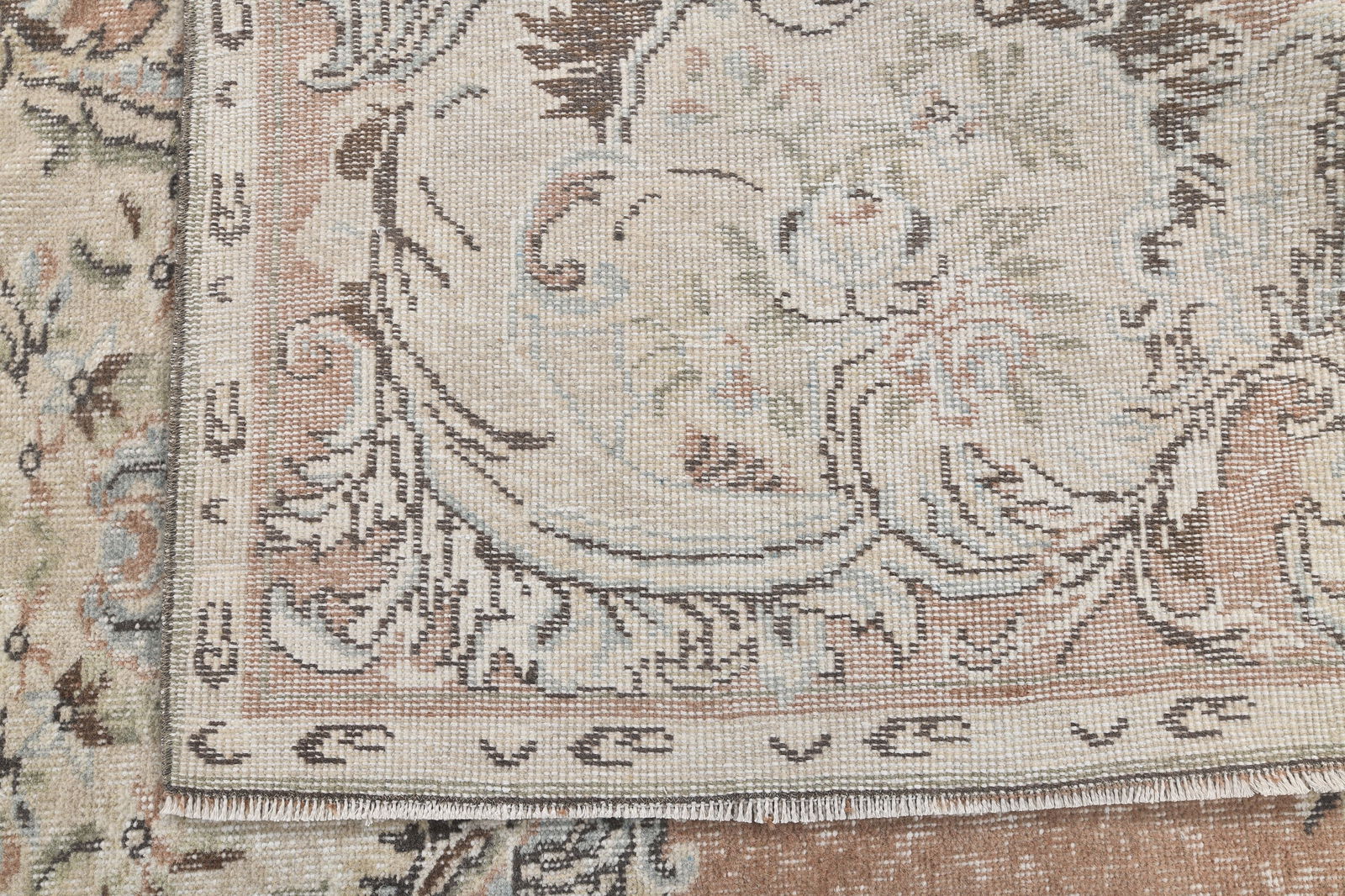 6x10 Turkish Vintage Rug, Beige Brown - 8