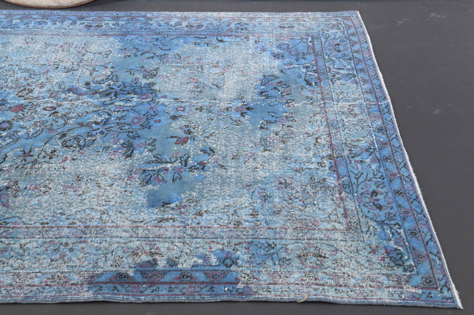 5.9x10 TURKISH Rug, Blue Faded Distressed - 7
